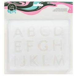 Promo 😀 American Crafts™ Color Pour Resin Alphabet Mold 🔔