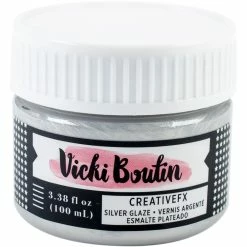 Best Pirce 🤩 American Crafts™ Vicki Boutin Mixed Media Silver Creative FX Glaze, 3oz. 😀