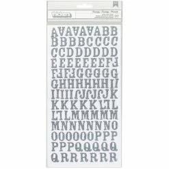Best deal 🔥 American Crafts™ Thickers™ Silver Glitter Rockabye Chipboard Alphabet Stickers 🤩