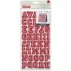 Best deal ✔️ American Crafts™ Crimson Glitter Letterman Chipboard Alphabet Stickers 🎉 -American Crafts Sales D444405S 1