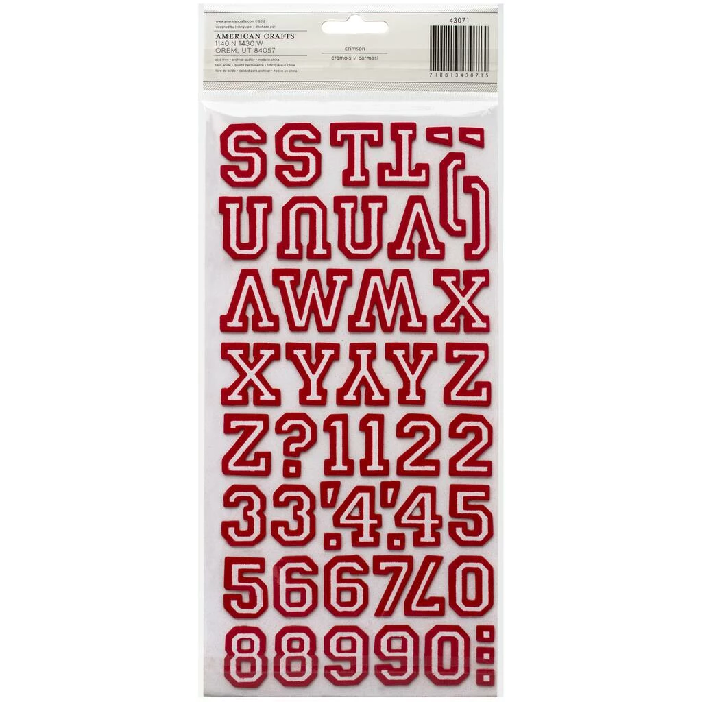 Best deal ✔️ American Crafts™ Crimson Glitter Letterman Chipboard Alphabet Stickers 🎉 4 Best deal ✔️ American Crafts™ Crimson Glitter Letterman Chipboard Alphabet Stickers 🎉 - Image 2