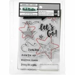 Top 10 👏 American Crafts™ Vicki Boutin Let's Go W/Magnetic Sheet & Pouch Stamps & Dies 💯