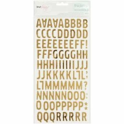 Wholesale 🔥 Fine & Dandy Thickers™ Gold Foiled Foam Alphabet Stickers by American Crafts 😉