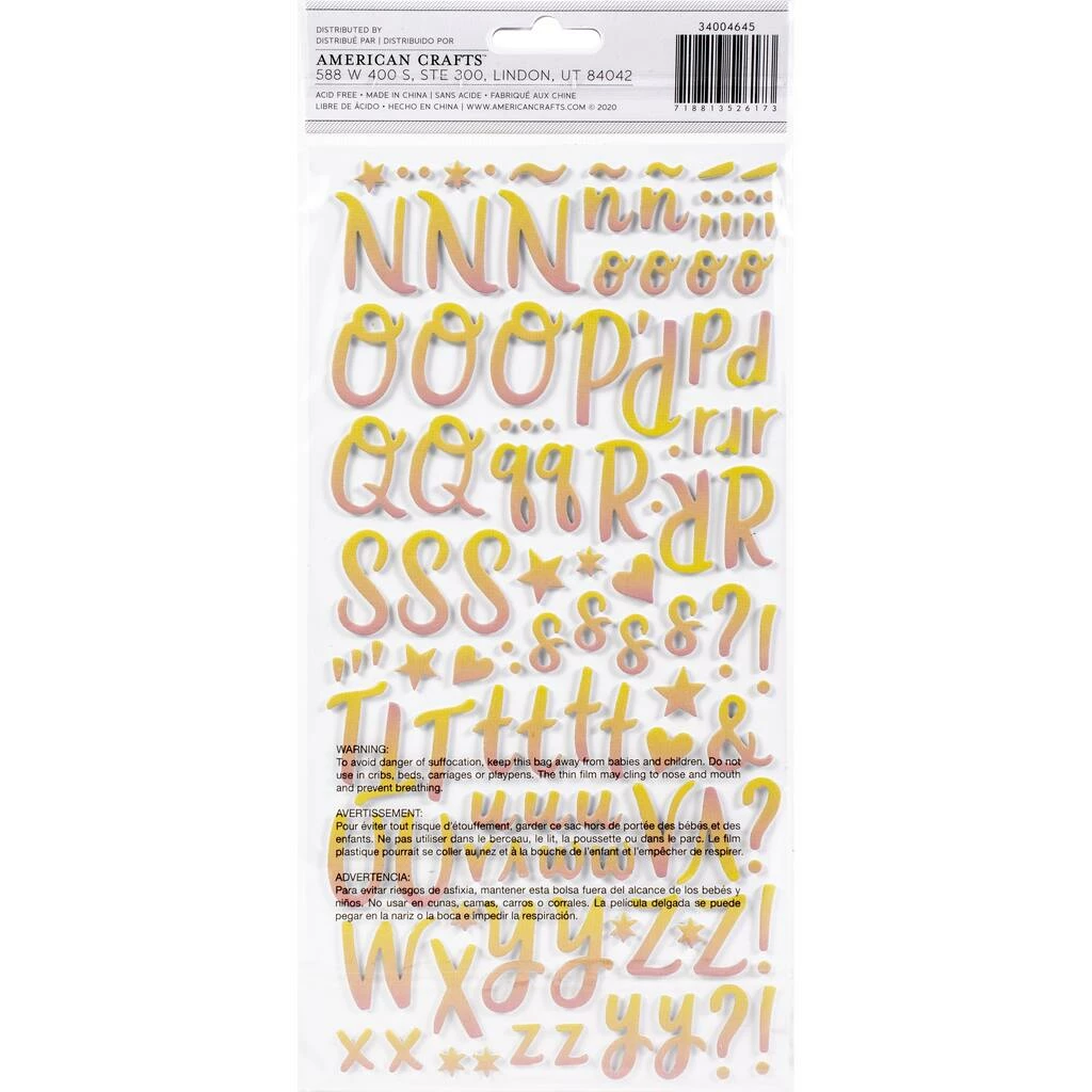 Flash Sale 👍 Obed Marshall Buenos Dias Thickers™ Alphabet Stickers by American Crafts 🥰 5 Flash Sale 👍 Obed Marshall Buenos Dias Thickers™ Alphabet Stickers by American Crafts 🥰 - Image 3