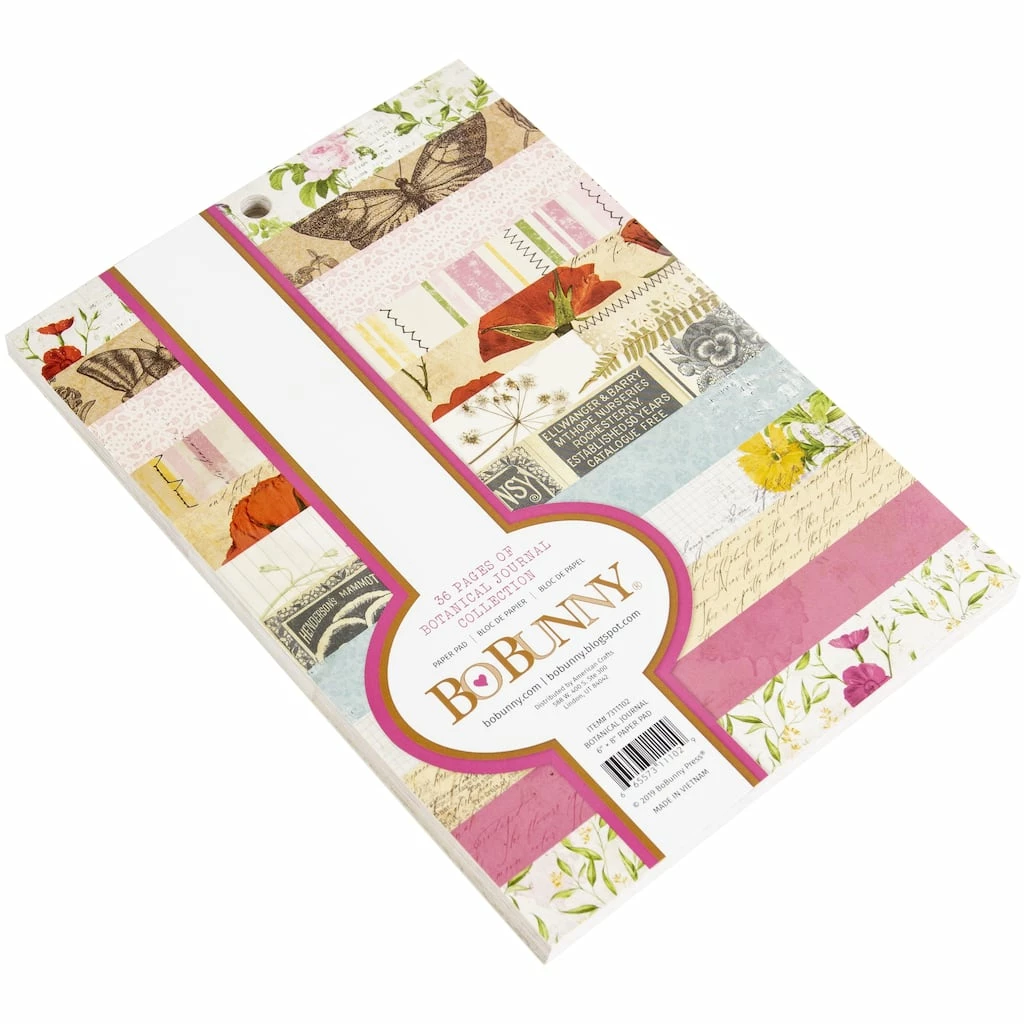 Buy 🔥 BoBunny® Botanical Journal Paper Pad, 6" x 8" by American Crafts 👏 4 Buy 🔥 BoBunny® Botanical Journal Paper Pad, 6" x 8" by American Crafts 👏 - Image 2