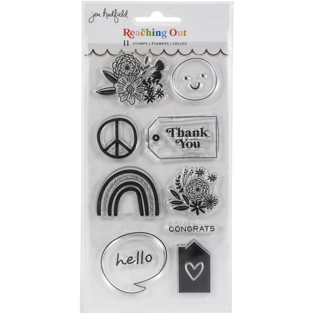 Brand new 🎉 American Crafts™ Jen Hadfield Reaching Out Acrylic Stamp Set 😀 3 Brand new 🎉 American Crafts™ Jen Hadfield Reaching Out Acrylic Stamp Set 😀