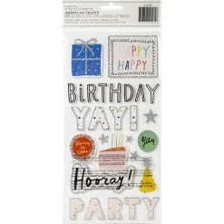 Best reviews of ⌛ American Crafts™ Hooray Thickers™ Words & Icons Glitter Foam Stickers 🥰 -American Crafts Sales D495054S 3