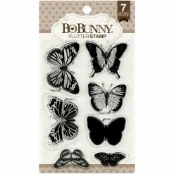 Wholesale ✔️ BoBunny® Flutter Clear Stamp Set by American Crafts 🌟