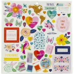 Wholesale 🎉 American Crafts™ Paige Evans Go the Scenic Route Chipboard Stickers 😉