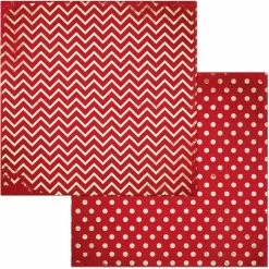 Flash Sale 😀 BoBunny® Wild Berry 12" x 12" Double Dot Chevron Double-Sided Cardstock Paper, 25 Sheets by American Crafts ⌛