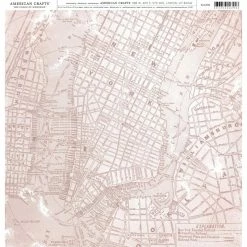 Buy ⭐ American Crafts™ Pink Map 12" x 12" Cardstock, 25 Sheets 🛒
