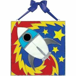 Cheap 👍 Makit & Bakit Rocket Deluxe Suncatcher Kit by American Crafts 🎁 -American Crafts Sales D507412S 3