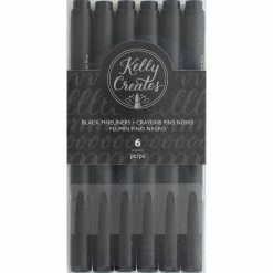 Discount ⌛ Kelly Creates Black Fineliners Set by American Crafts 🧨