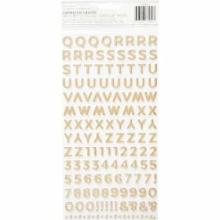 Buy ❤️ Jen Hadfield Along The Way Thickers Stickers 5.5"X11" 265/Pk-Letters & Numbers/Gold Foiled Foam by American Crafts 🔥 -American Crafts Sales D514131S 3