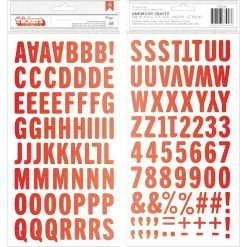 Brand new ✨ Loves Me Thickers Stickers 5.5"X11" 138/Pkg-Letters & Numbers/Red Foiled Foam by American Crafts ✨