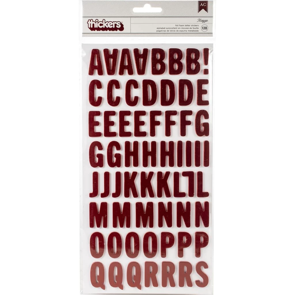 Brand new ✨ Loves Me Thickers Stickers 5.5"X11" 138/Pkg-Letters & Numbers/Red Foiled Foam by American Crafts ✨ 4 Brand new ✨ Loves Me Thickers Stickers 5.5"X11" 138/Pkg-Letters & Numbers/Red Foiled Foam by American Crafts ✨ - Image 2
