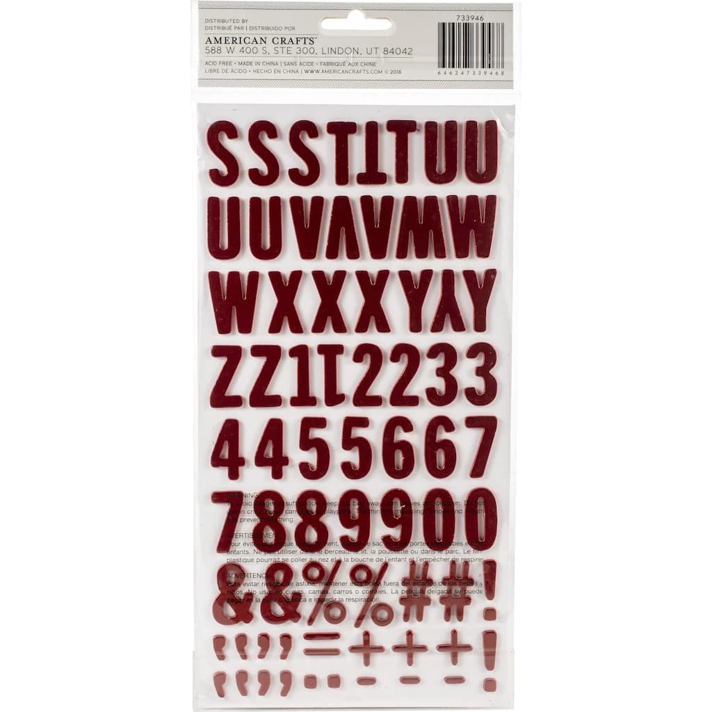 Brand new ✨ Loves Me Thickers Stickers 5.5"X11" 138/Pkg-Letters & Numbers/Red Foiled Foam by American Crafts ✨ 5 Brand new ✨ Loves Me Thickers Stickers 5.5"X11" 138/Pkg-Letters & Numbers/Red Foiled Foam by American Crafts ✨ - Image 3