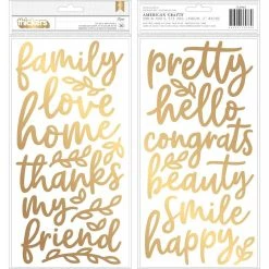 Outlet ❤️ Jen Hadfield Along The Way Thickers Stickers 5.5"X11" 30/Pkg-Phrase/Gold Foiled Foam by American Crafts 🔥