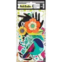 Cheap 😍 Vicki Boutin Color Kaleidoscope Ephemera Die-Cuts 50/Pkg-Cardstock Icons by American Crafts ✨