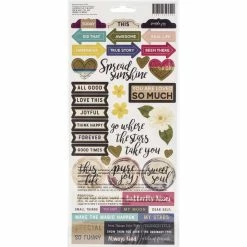 Best Sale 😉 Vicki Boutin Storyteller Accents & Phrases Cardstock Stickers by American Crafts 😀 -American Crafts Sales D514186S 2
