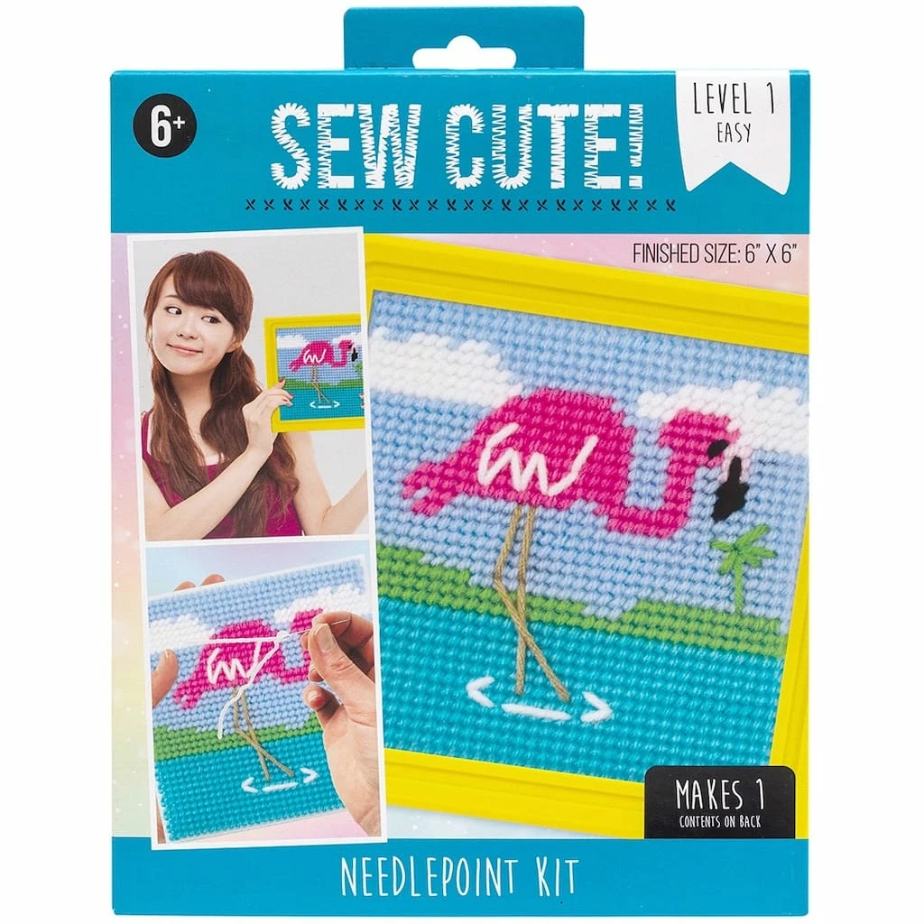 Brand new ⭐ American Crafts™ Sew Cute! Flamingo Needlepoint Kit 🛒 3 Brand new ⭐ American Crafts™ Sew Cute! Flamingo Needlepoint Kit 🛒