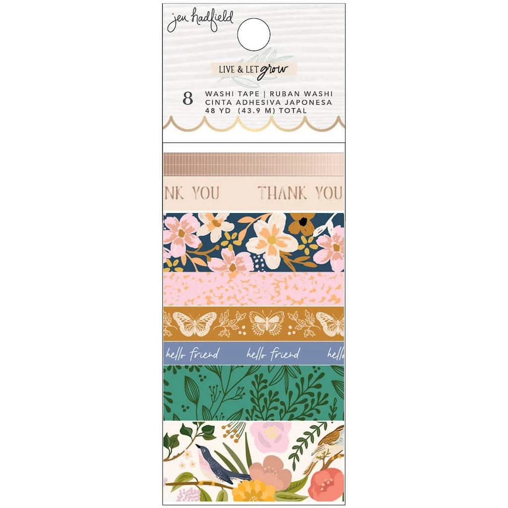 Promo ❤️ Jen Hadfield Live & Let Grow Washi Tape Set by American Crafts ⭐ 3 Promo ❤️ Jen Hadfield Live & Let Grow Washi Tape Set by American Crafts ⭐