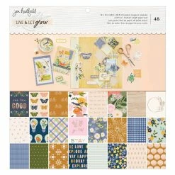 Brand new 🔥 American Crafts™ 12" x 12" Jen Hadfield Live & Let Grow Single-Sided Paper Pad, 48ct. ⭐