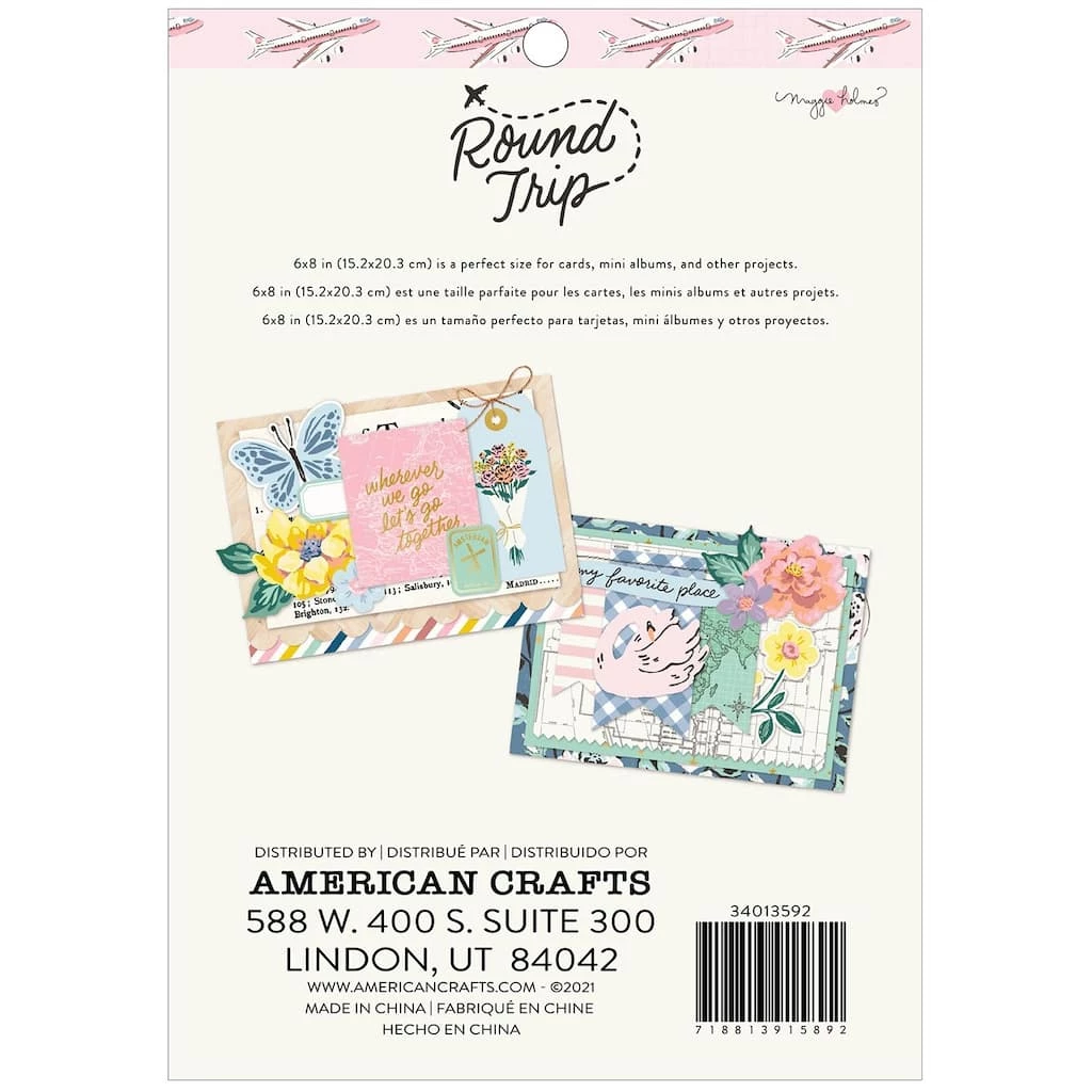 Hot Sale 👍 American Crafts™ 6" x 8" Maggie Holmes Round Trip Single-Sided Paper Pad, 36ct. 🎁 4 Hot Sale 👍 American Crafts™ 6" x 8" Maggie Holmes Round Trip Single-Sided Paper Pad, 36ct. 🎁 - Image 2