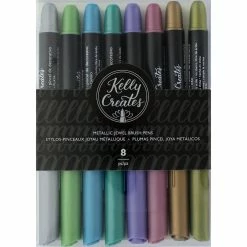 Best deal 🎁 American Crafts™ Kelly Creates Metallic Jewel Brush Pen Set 🌟