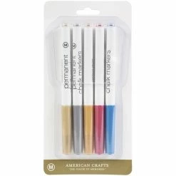 Top 10 🧨 American Crafts™ Metallics Permanent Chalk Markers, 5ct. 🔥