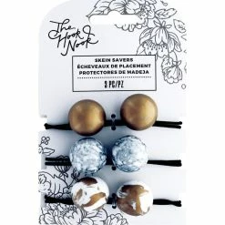 Brand new 🎁 American Crafts™ The Hook Nook Elastic Gold Marble Skein Savers 🤩