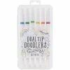 Brand new 🥰 Dual-Tip Doodlers 12 Color Fine & Chisel Tip Marker Set by American Crafts 🧨 -American Crafts Sales D620491S 1