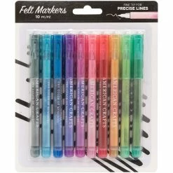Flash Sale ⭐ American Crafts™ 10 Color Fine Felt Tip Marker Set ❤️