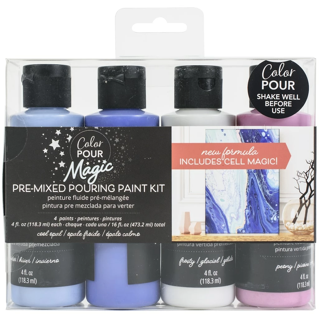 Outlet ๐งจ Color Pour Magic Cool Opal Pre-Mixed Paint Kit, 4ct. by American Crafts ๐ 3 Outlet ๐งจ Color Pour Magic Cool Opal Pre-Mixed Paint Kit, 4ct. by American Crafts ๐