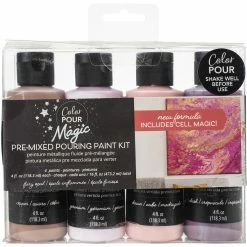 Best reviews of ❤️ Color Pour Magic Fiery Opal Pre-Mixed Paint Kit, 4ct. by American Crafts 😀