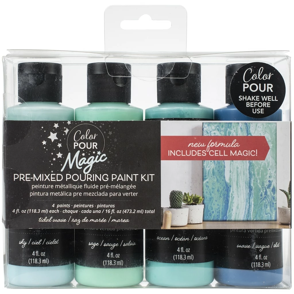 Flash Sale 🔥 Color Pour Magic Tidal Wave Pre-Mixed Paint Kit, 4ct. by American Crafts ⭐ 3 Flash Sale 🔥 Color Pour Magic Tidal Wave Pre-Mixed Paint Kit, 4ct. by American Crafts ⭐