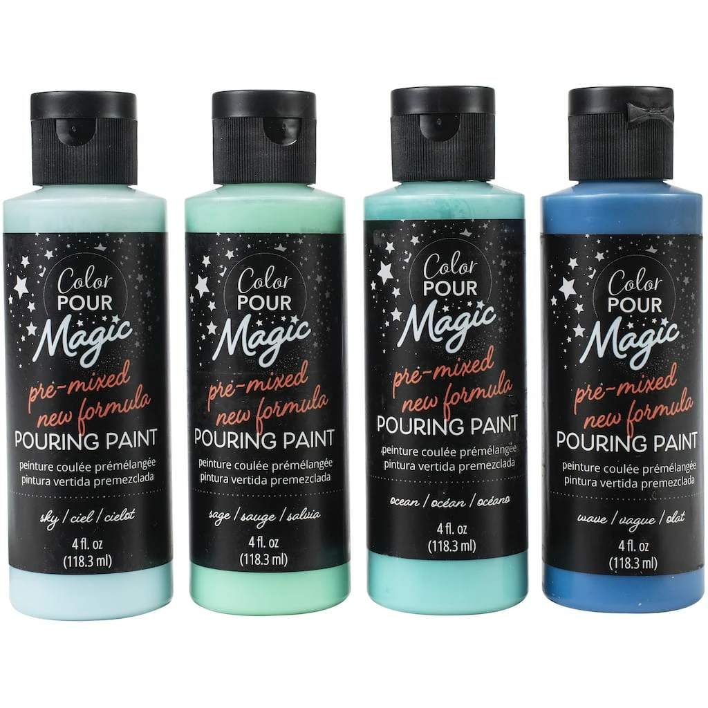 Flash Sale 🔥 Color Pour Magic Tidal Wave Pre-Mixed Paint Kit, 4ct. by American Crafts ⭐ 4 Flash Sale 🔥 Color Pour Magic Tidal Wave Pre-Mixed Paint Kit, 4ct. by American Crafts ⭐ - Image 2