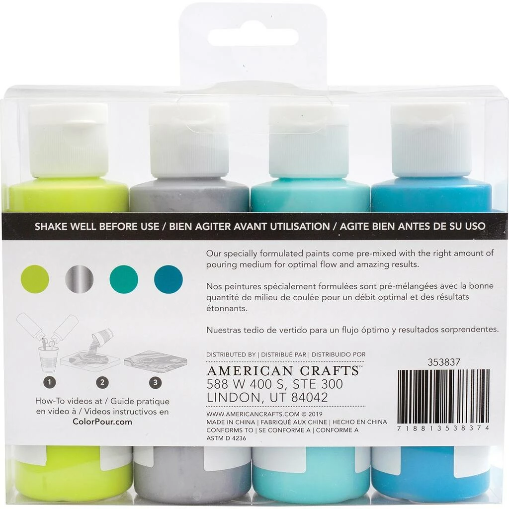 Best Sale 🔔 Color Pour Pre-Mixed Peacock Paint Kit by American Crafts 🤩 4 Best Sale 🔔 Color Pour Pre-Mixed Peacock Paint Kit by American Crafts 🤩 - Image 2