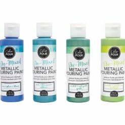 New ⌛ Color Pour Pre-Mixed Sea Glass Pearlescent Paint Kit by American Crafts 🎁 -American Crafts Sales D647716S 3