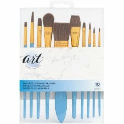 Hot Sale ⌛ American Crafts™ Art Supply Basics Watercolor Natural Brush Set ⭐