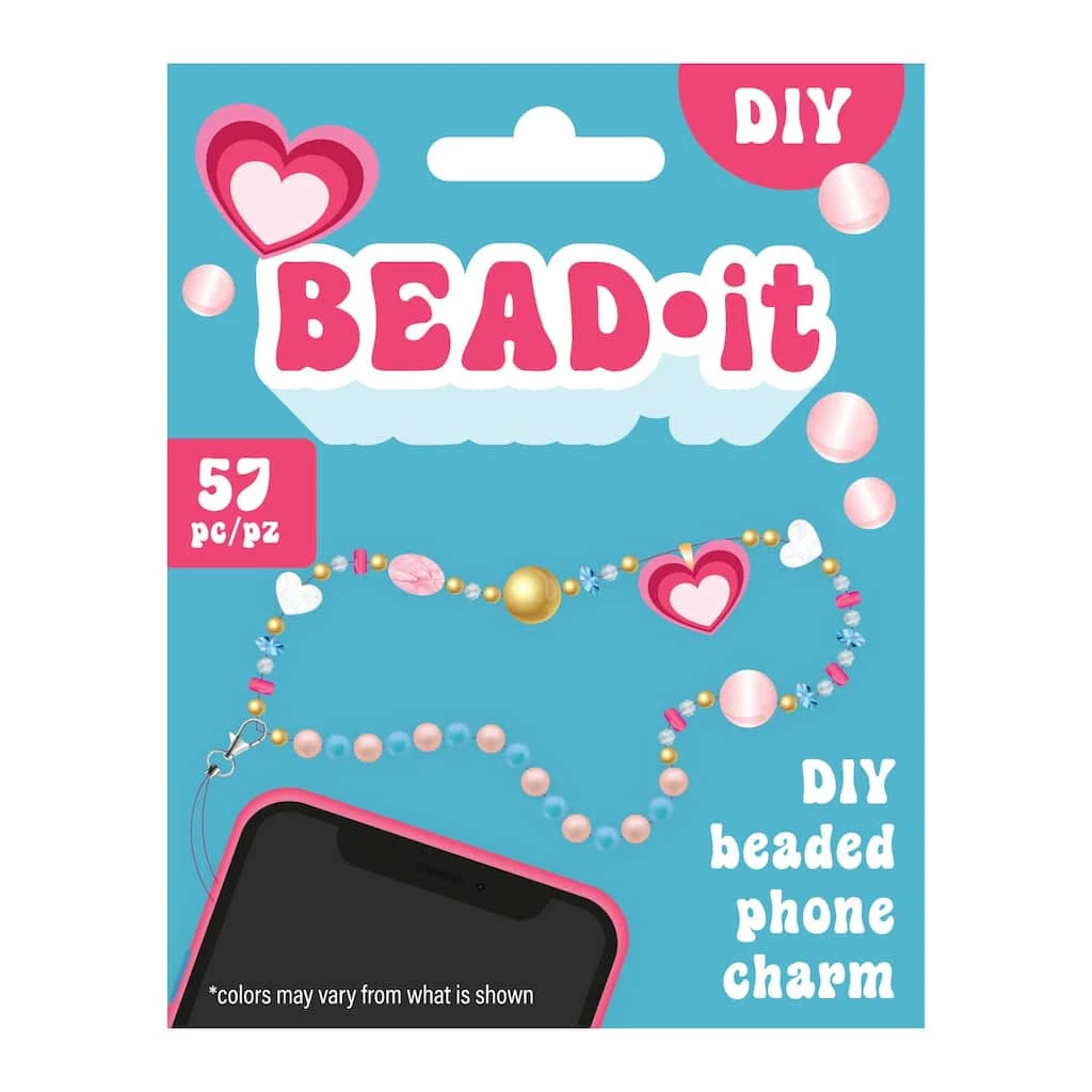 Outlet 🌟 Bead-It DIY Heart Phone Charm Kit by American Crafts 🌟 3 Outlet 🌟 Bead-It DIY Heart Phone Charm Kit by American Crafts 🌟